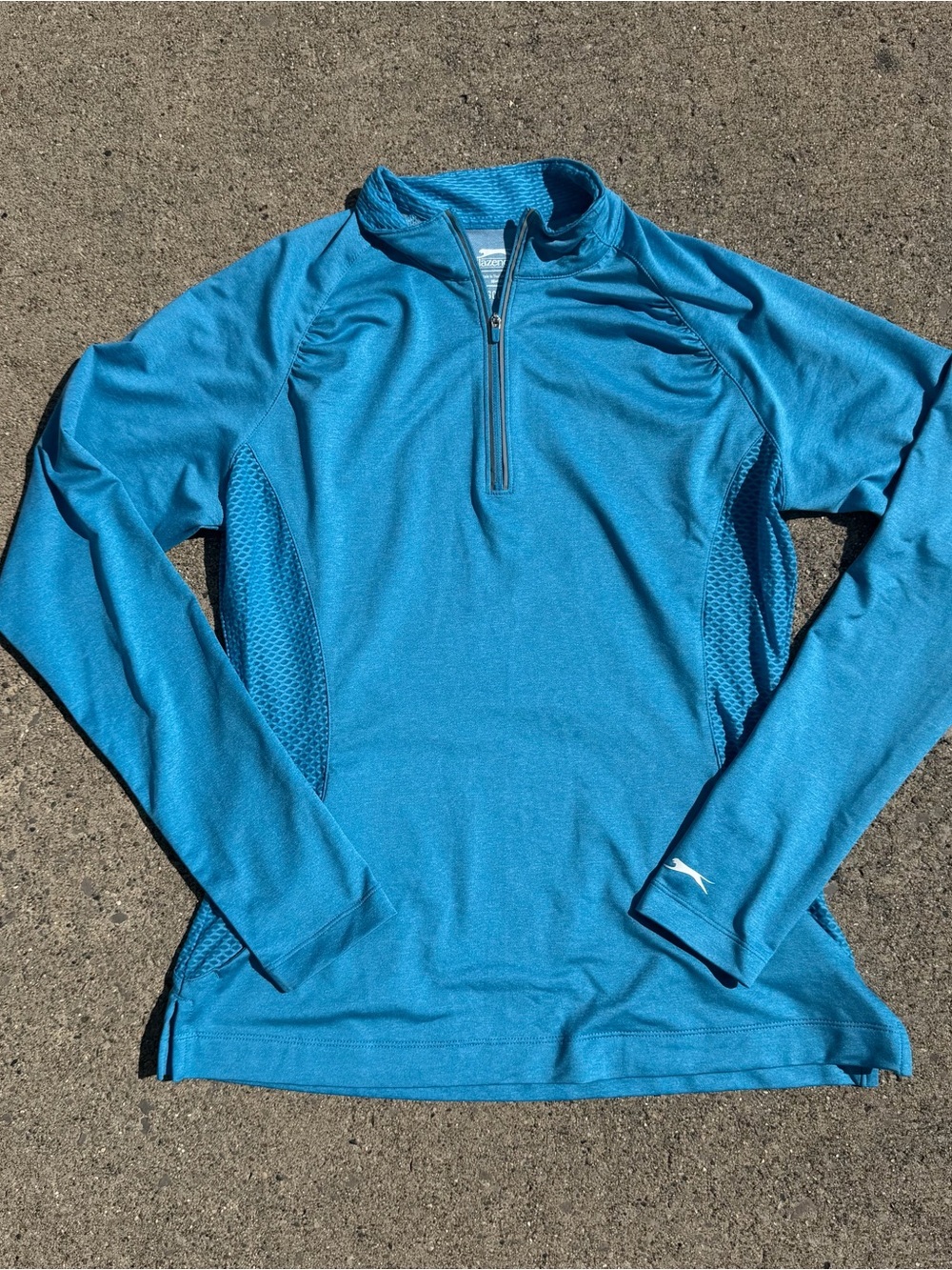 Slazenger Blue Quarter Zip Golf Pullover Size M